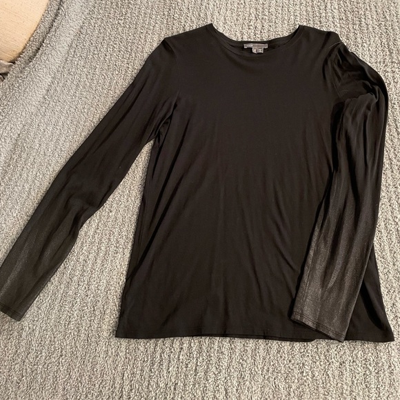 Vince Tops - Vince long sleeved tee in black size small from Neiman Marcus